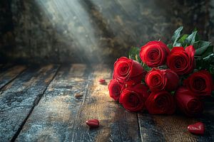 Konzept Valentinstag Fotografie sagen es mit Blumen