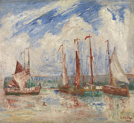 James Ensor, Sloepen, 1890 van Atelier Liesjes