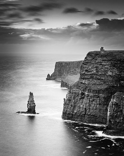 The Cliffs of Moher in black and white by Henk Meijer Photography