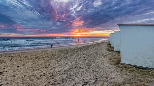 Paal 9 zonsondergang Texel