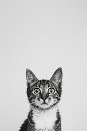 Katzen Portrait von Poster Art Shop