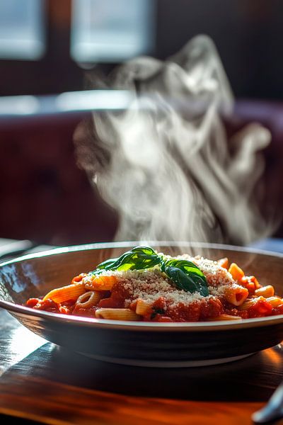 Steamed noodles in tomato sauce - a moment of pleasure by Poster Art Shop