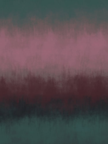 Abstract landschap in ingetogen kleuren – moderne, minimalistische wanddecoratie