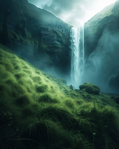 Waterval van fernlichtsicht