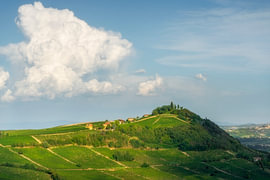 Bricco Lu Hill with Vineyards Costigliole d'Asti Monferrato