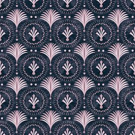 Art Deco Eleganz Rosa Blau von Andrea Haase