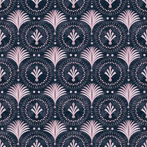 Art Deco Eleganz Rosa Blau