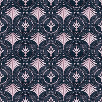 Art Deco Elegance Pink Blue by Andrea Haase