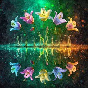 Magische Spiegelung – Blüten im Licht