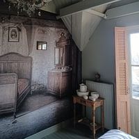 Klantfoto: De verlaten slaapkamer van Eus Driessen, als behang