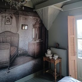 Customer photo: The abandoned bedroom by Eus Driessen, as wallpaper