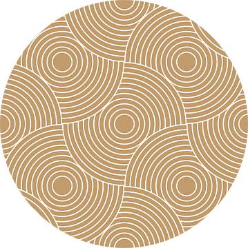 Retro Japans patroon. Abstracte geometrische illustratie in goud 3 van Dina Dankers