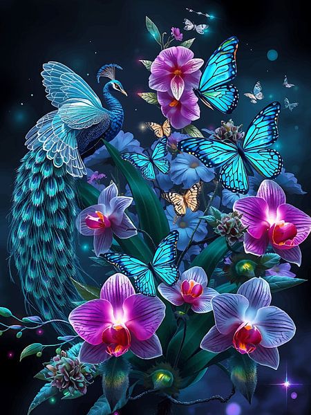 Exotic Peacock Flowers by rendyokt rendy