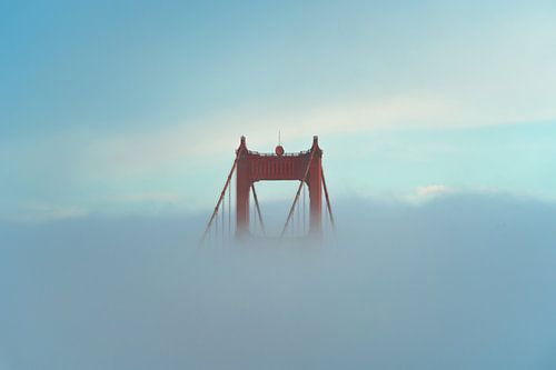 Golden Gate Bridge in pastelkleuren