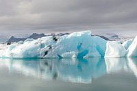 Icebergs in the Jökulsárlón Glacier Lagoon in Iceland.