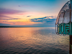 Zinnowitz in Ostsee mit Sonnenuntergang