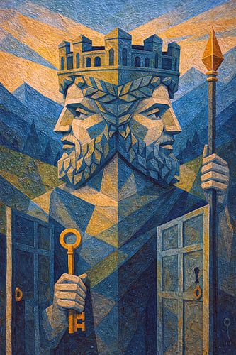 Painting of the Roman god Janus.