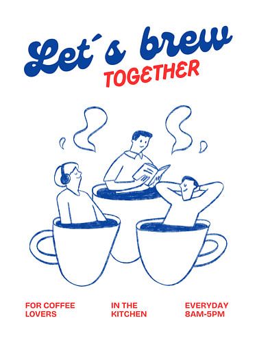 Laten we samen brouwen - tijd voor grappige koffie