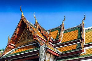 Dach Giebel Tempel Wat Pho in Bangkok Thailand von Dieter Walther