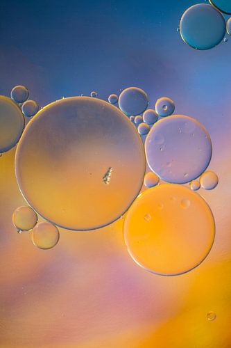 Oil on water, colorful surface
