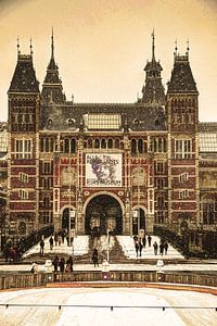 Rijksmuseum Amsterdam Die Niederlande Winter