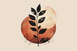 Geometrische Pflanzenkomposition von Poster Art Shop