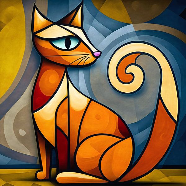 Picasso Cat by Jacky