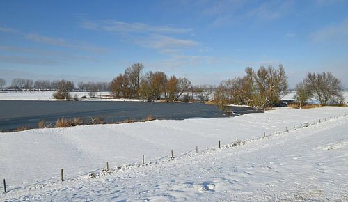 Winterstilte aan het water. van Jose Lok