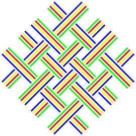 No Crossing | Open | S=4 | Color=4 | RGBY | Center=Blue