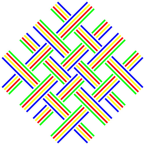 No Crossing | Open | S=4 | Color=4 | RGBY | Center=Blue