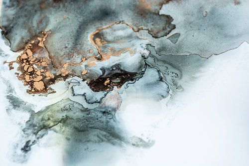 AlcoholInk Schilderen, Vloeibaar Schilderen, Brons, Goud, Zwart, Wit