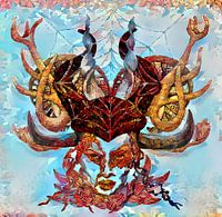 Antlers (horns), series of faces