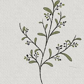 Modern Botanical Elegance – Minimalist Watercolor Art by Fatma Wati