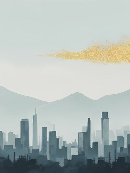 City in the Morning Mist by Victor Weijers