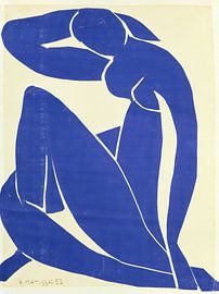 Henri Matisse. Blue nude against white background