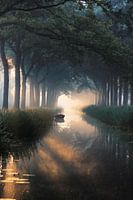 Boot in Landschaft