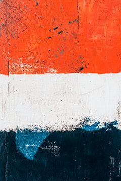 Abstracte Farbkomposition – Rot, Weiß, Blau von Poster Art Shop