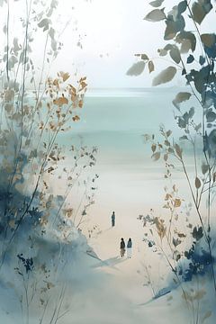 Stille Wege am Meer von Mosaic Dialogue