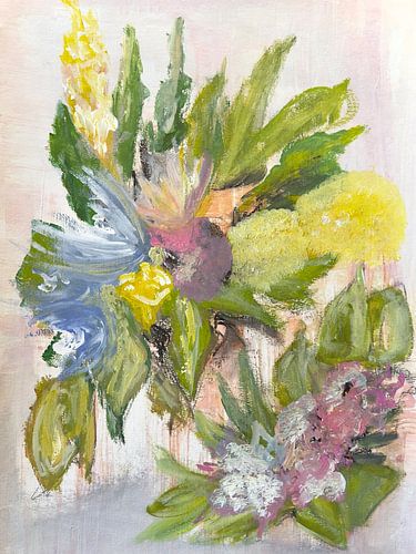 Abstract Spring Flroal Bouquet Painting