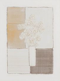 Nature morte abstraite avec des fleurs sur Color Square