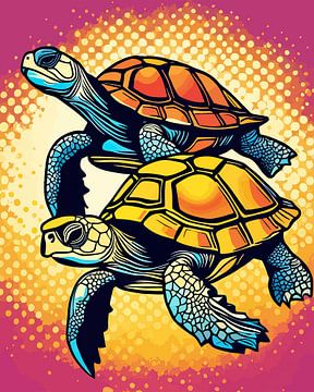 Stedelijke schildpadden: Een Pop Art-perspectief van SOTA ArtSign