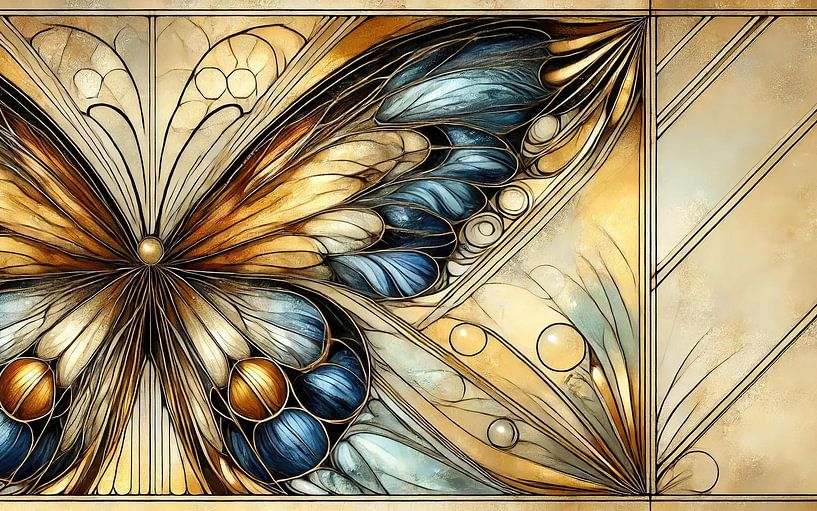 Elegance of Wings in Art Deco by Chromatic Fusion Studio