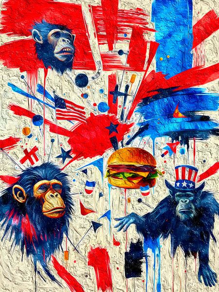 American spirit as an abstract work of art by The Art of Mark Fischer