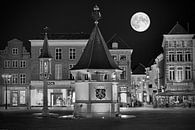 Den Bosch at full moon in black and white by Jasper van de Gein Photography thumbnail