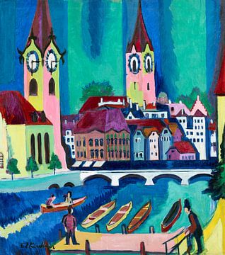 Zurich (1926) painting by Ernst Ludwig Kirchner. van Studio POPPY