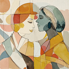 Portrait romantique et sobre de deux amoureux.