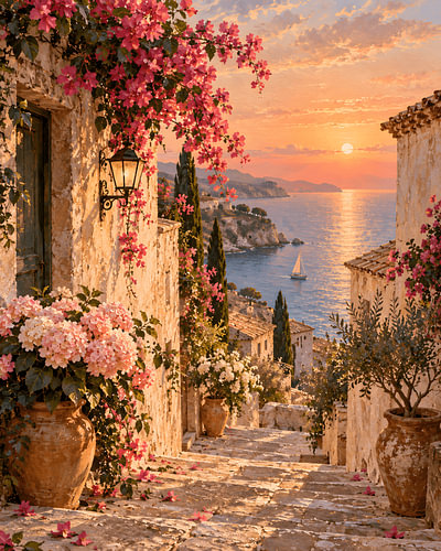 Soirée méditerranéenne au bord de la mer