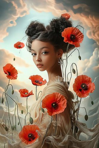 schilderij met klaprozen