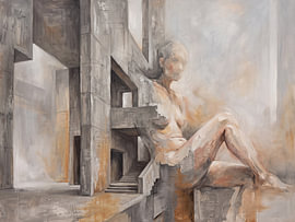 Ethereal Figure in Abstract Architecture by Markus Gann