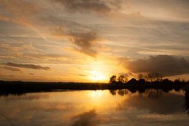 Zonsondergang in de beemster sur Erik Spijkerman